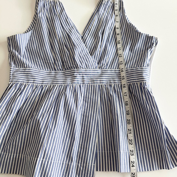 Banana Republic Navy and White Striped Sleeveless Top - Picture 2 of 8